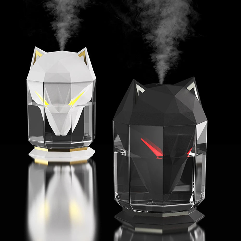 ZenEssence - Loup de guerre Purificateur d'air domestique électrique avec lumière LED Rechargeable par USB