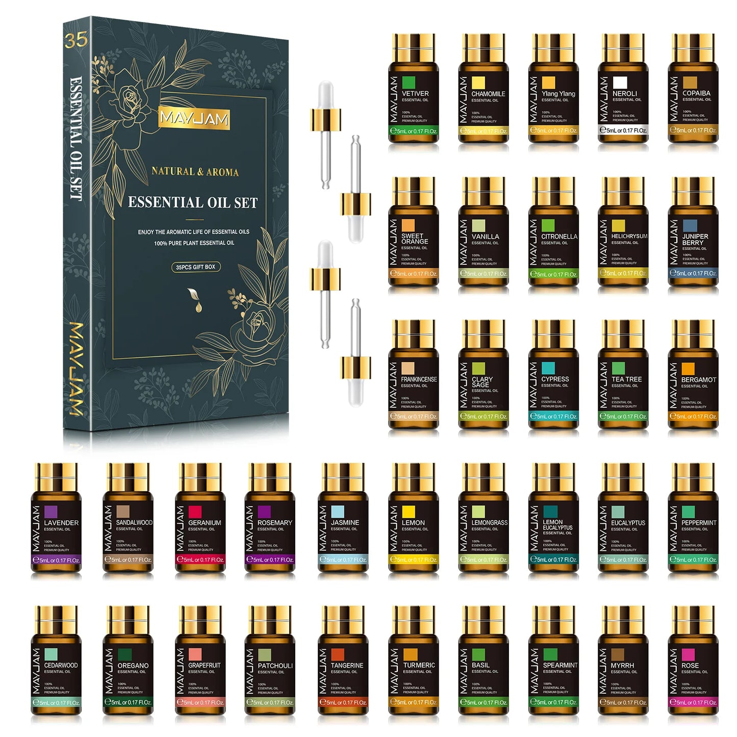 MAYJAM « L » - Pack de 35 Capsules Fruités Et Fleurs Naturelles 5ML