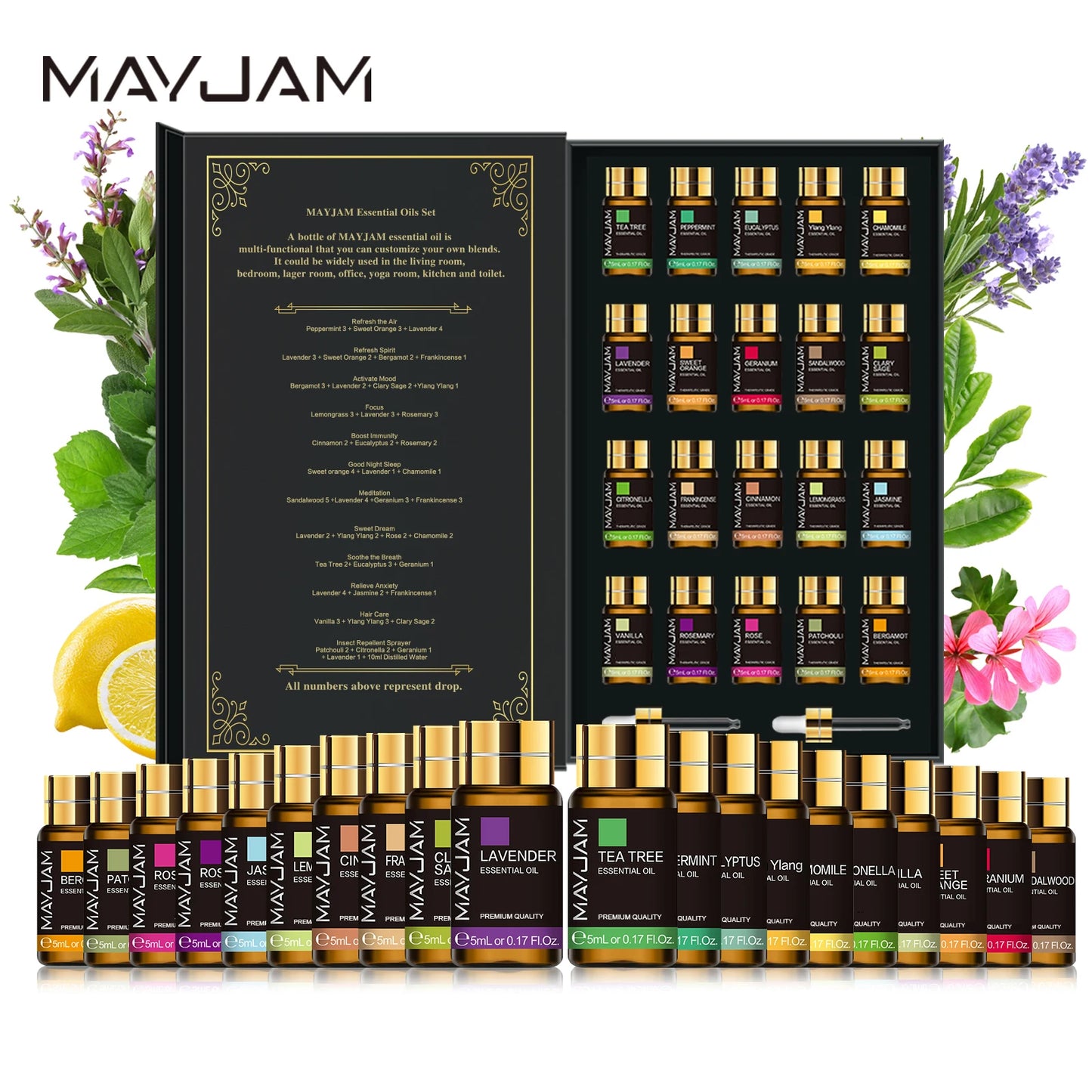 MAYJAM « M »- Pack 20 Capsules Fruités Et Fleurs Naturelles 5ML
