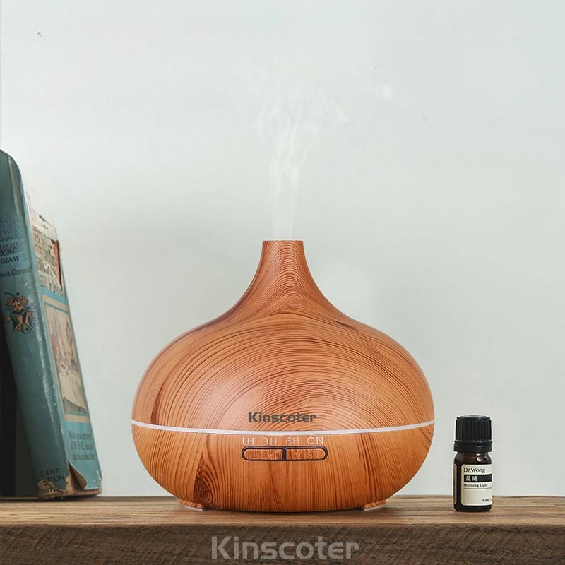 ZenEssence - Diffuseur d’huiles essentielles Humidificateur d'air 500ml Ultrasonic avec LED