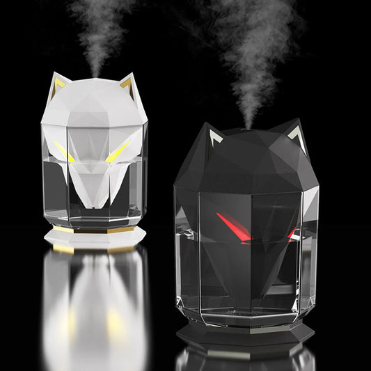 ZenEssence - Loup de guerre Purificateur d'air domestique électrique avec lumière LED Rechargeable par USB
