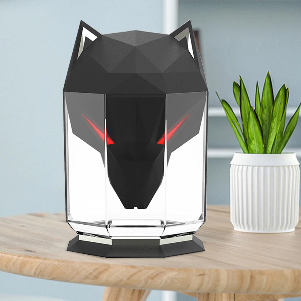 ZenEssence - Loup de guerre Purificateur d'air domestique électrique avec lumière LED Rechargeable par USB